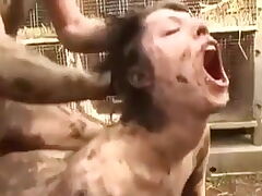 'French MILF gets rough assfuck outdoors in the mud' - Amateur Porn video