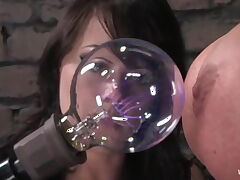 'Lesdom electro torture of nice big tits' - Female humiliation video